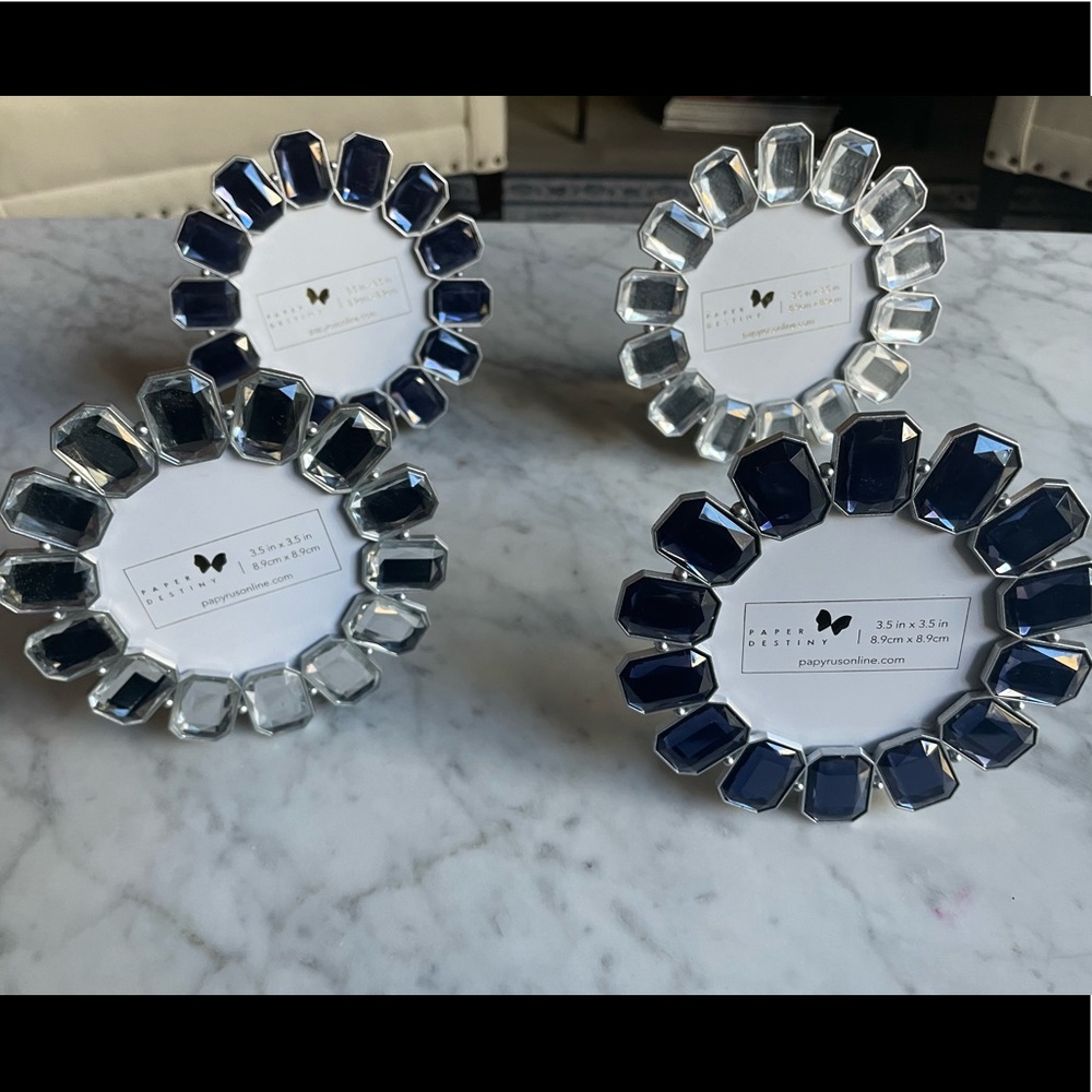 Papyrus Blue/Clear Gemstone Frames